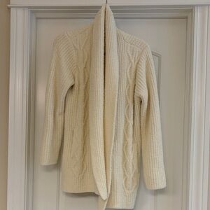 Barefoot Dreams Cream Open Front Cardigan